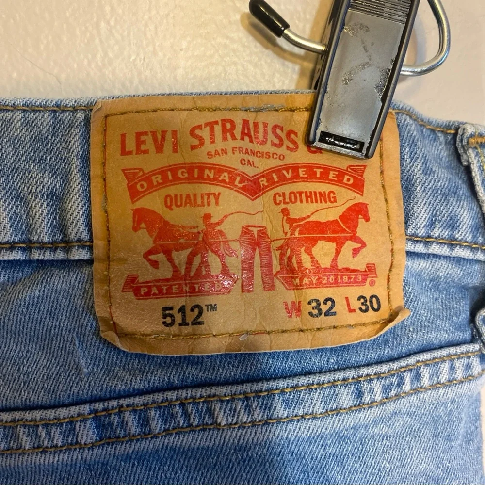 Levi's Men's‎ 512 Slim Fit Tapered Leg Full Jeans Heavyweight Tag 32/30 Blue